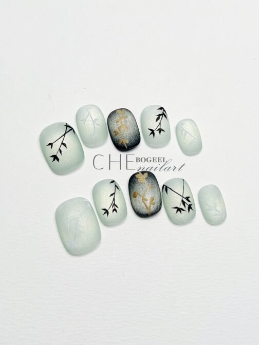 Elegant Short Square Circle False Nails - Image 4