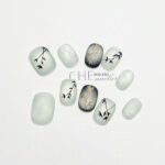 Elegant Short Square Circle False Nails